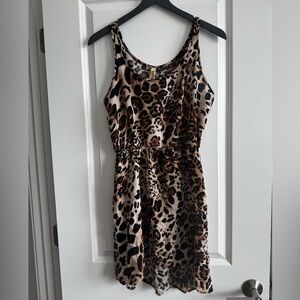 Eyeshadow Leopard Print Summer Dress - Brown and Black